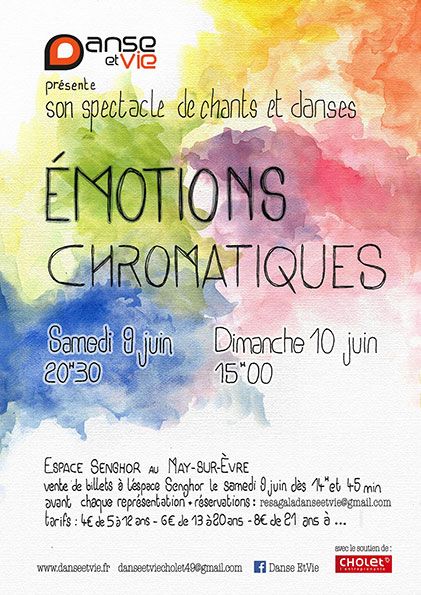 Affiche du gala 2018, « Émotions chromatiques ».
